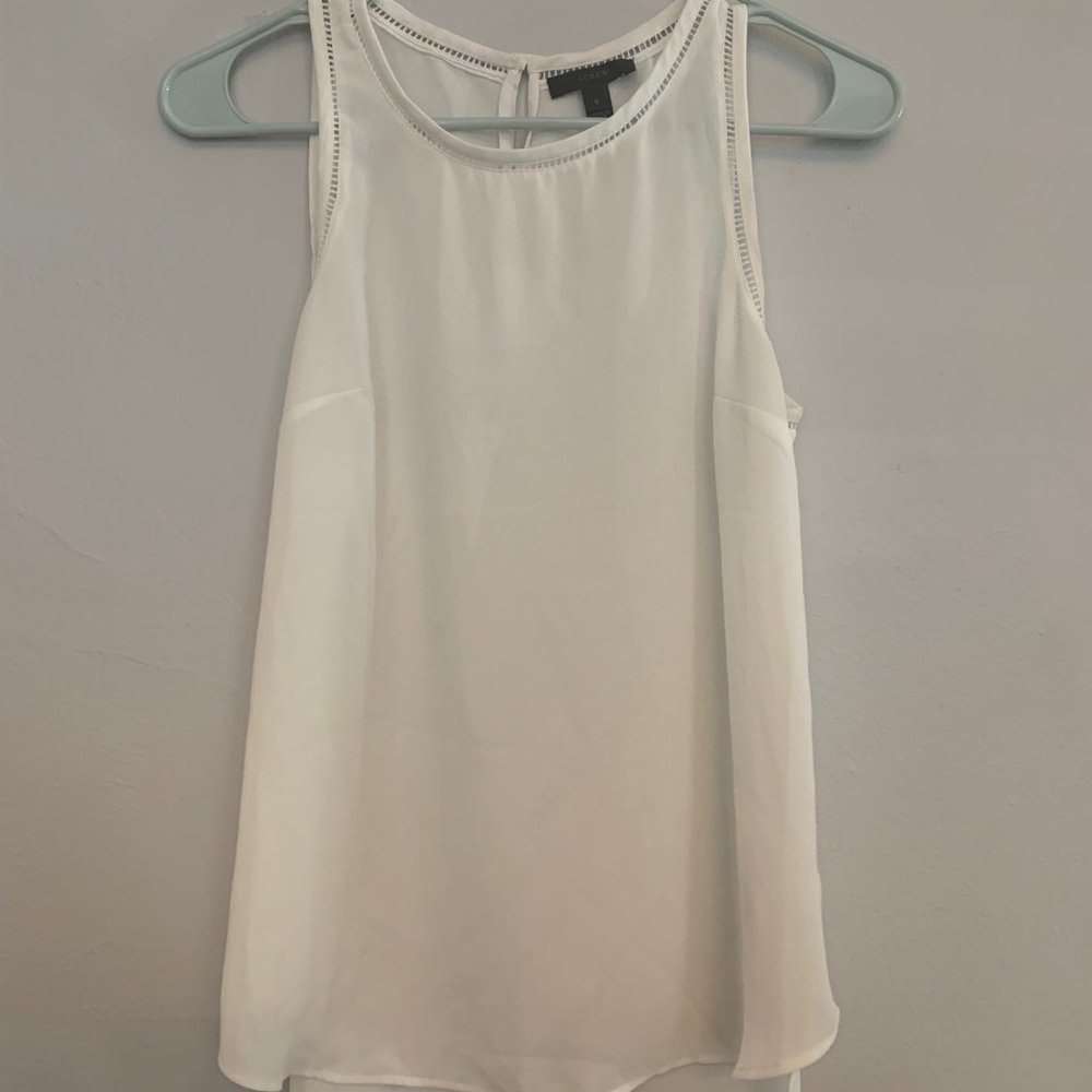 J. Crew white sheer tank top